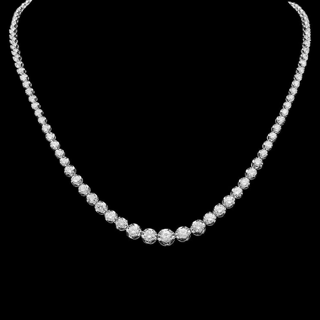 14K Gold 11.13ct Diamond Necklace: Retail: $37,940.00 ****** 14K Gold 11.13ct Diamond Necklace ****** Metal: 14K Solid Gold / Total Item Weight: 14.5 grams / Country Made: United States / / Main Stone: Diamond / Carat Total Weight: