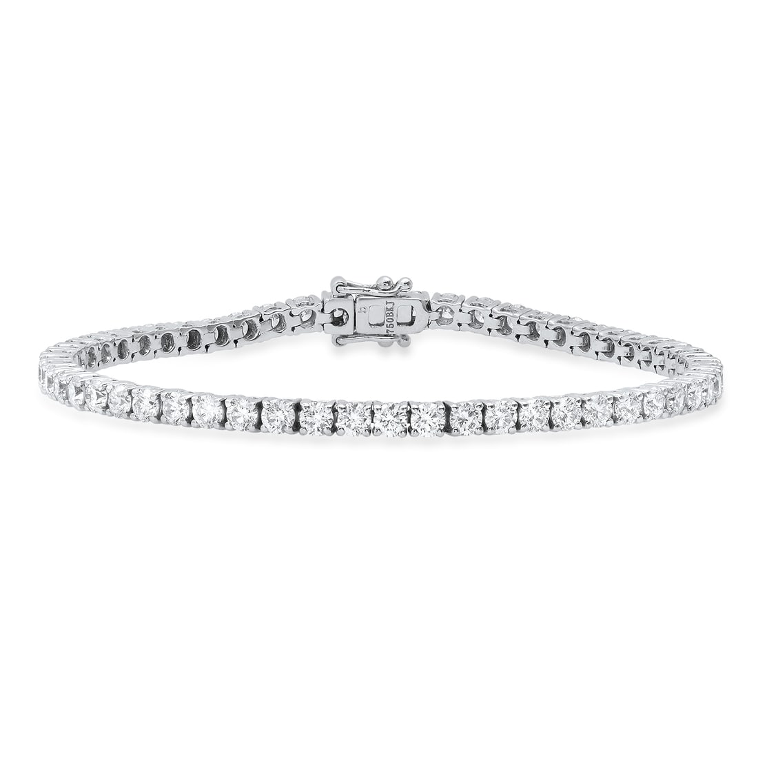 18K White Gold with 5.3ct Diamond Bracelet: Retail: $18,900.00 ****** 18K White Gold with 5.3ct Diamond Bracelet ****** Size: 6.5 / Metal: 18K White Gold / Total Item Weight: 10.3 Grams / Country Made: United States / / Main Stone: Diamond / Ca