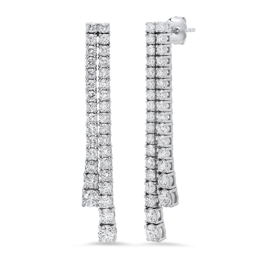 14K White Gold Settings with 3.95ct Diamond Earrings: Retail: $22,100.00 ****** 14K White Gold Settings with 3.95ct Diamond Earrings ****** Size: 1 5/8 / Metal: 14K White Gold / Total Item Weight: 6.6 Grams / Country Made: United States / / Main Stone:
