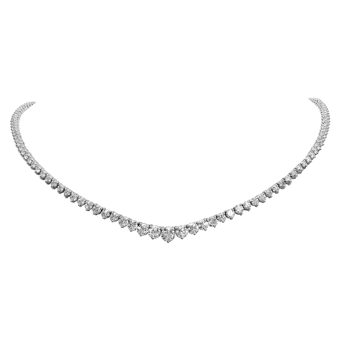 14k White Gold 10.30ct Diamond Necklace: Retail: $54,660.00 ****** 14k White Gold 10.30ct Diamond Necklace ****** Metal: 14K White Gold / Total Item Weight: 22.7 grams / Country Made: United States / / Main Stone: Diamond / Carat Total Weigh