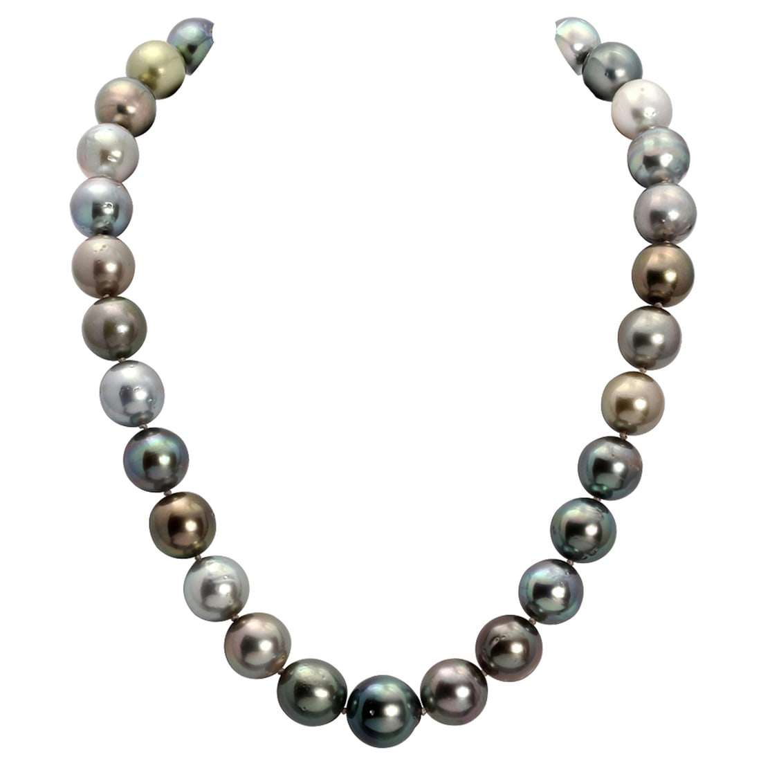 12.5-15mm Natural South Sea Pearl Necklace: Retail: $17,750.00 ****** 12.5-15mm Natural South Sea Pearl Necklace ****** Metal: 14k Yellow Gold & Diamonds Clasp / Total Item Weight: None / Country Made: United States / / Main Stone: Pearl /