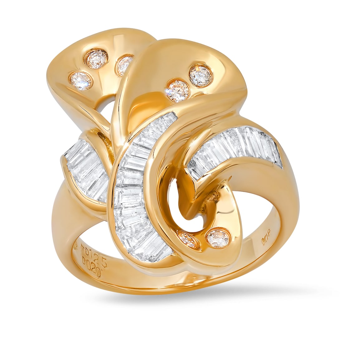 18K Yellow Gold Setting with 1.45ct Diamond Ladies Ring: Retail: $9,600.00 ****** 18K Yellow Gold Setting with 1.45ct Diamond Ladies Ring ****** Size: 6.5 (we offer free resizing to winning bidders) / Metal: 18K Yellow Gold / Total Item Weight: 12.3 Grams /