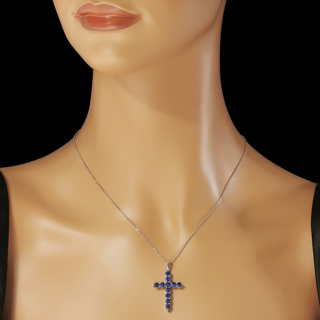 14K Gold 2.30ct Sapphire Pendant - 2