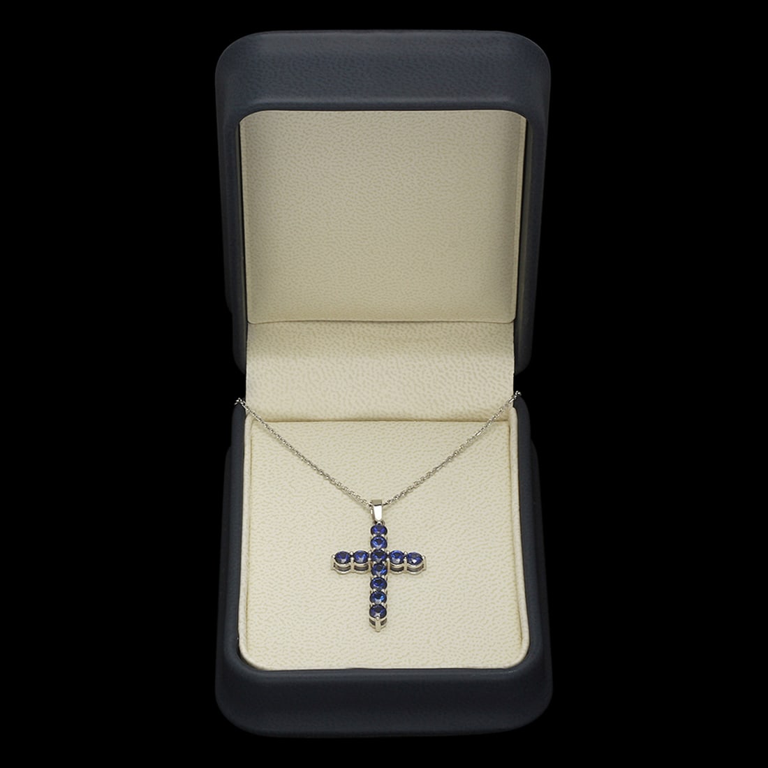 14K Gold 2.30ct Sapphire Pendant - 3
