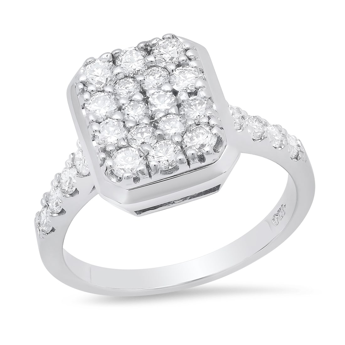 14K White Gold Setting with 1.27ct Diamond Ladies Ring: Retail: $8,735.00 ****** 14K White Gold Setting with 1.27ct Diamond Ladies Ring ****** Size: 7(we offer free resizing to winning bidders) / Metal: 14K White Gold / Total Item Weight: 4.0 Grams / Count