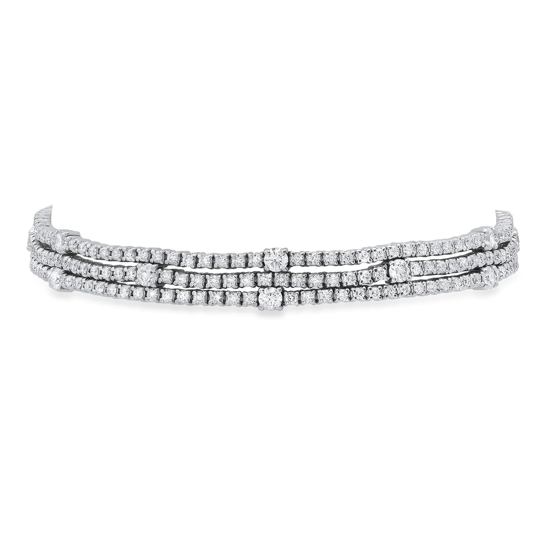 18K White Gold and 4.48ct Diamond Bracelet: Retail: $16,293.00 ****** 18K White Gold and 4.48ct Diamond Bracelet ****** Size: 7 / Metal: 18K White Gold / Total Item Weight: 18.1 Grams / Country Made: United States / / Main Stone: Diamond / Cara