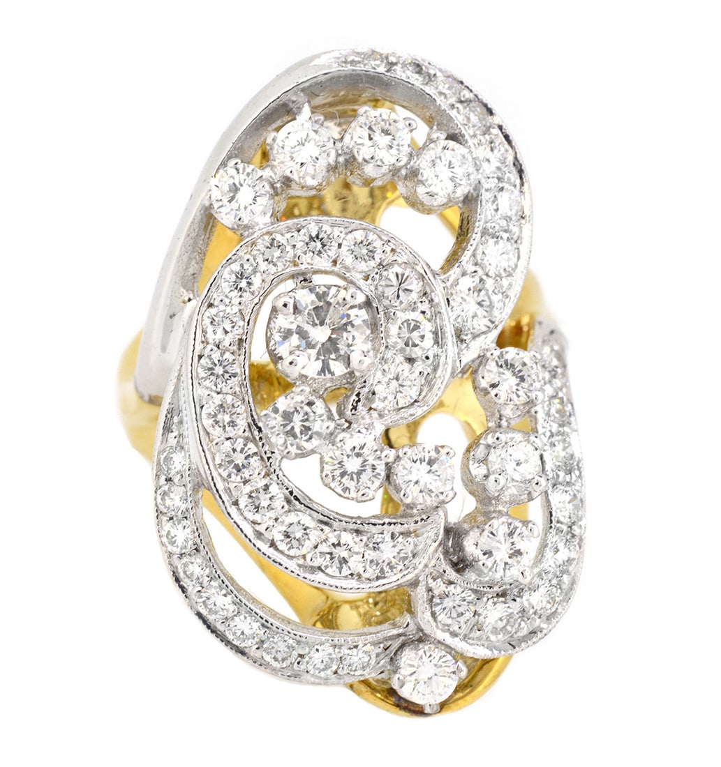 18K White Gold Ladies Ring with 2.45ct tw Diamonds: Retail: $16,000.00 ****** 18K White Gold Ladies Ring with 2.45ct tw Diamonds ****** Size: 6.5 / Metal: 18K White Gold / Total Item Weight: 20.1 Grams / Country Made: United States / / Main Stone: