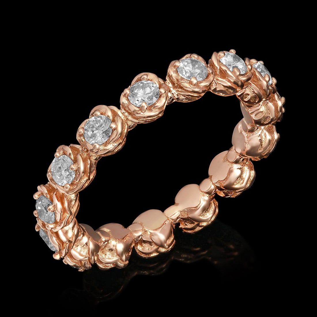 14k Rose Gold 1.11ct Diamond Ring (1 of 4)