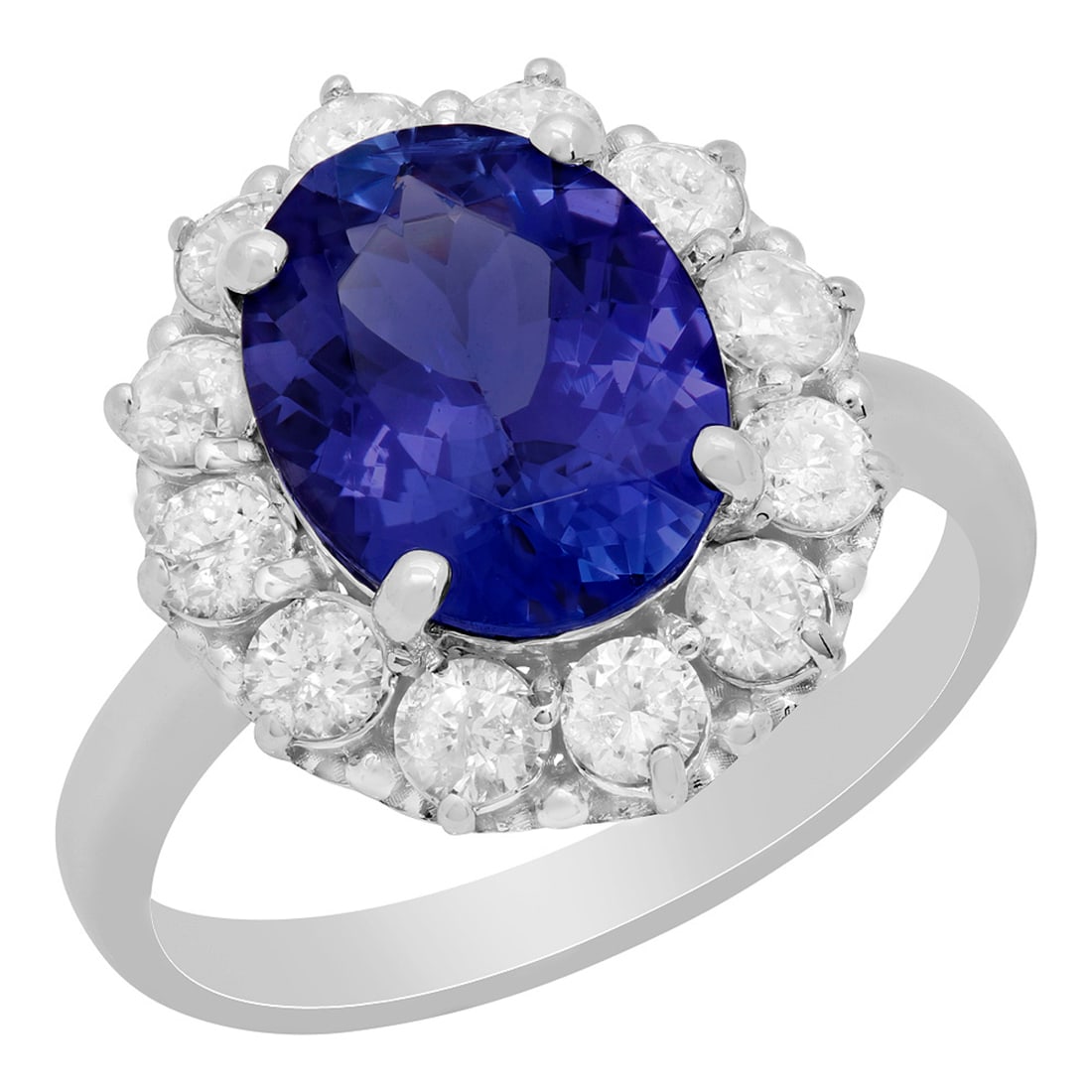 14k White Gold 3.10ct Tanzanite 1.00ct Diamond Ring: Retail: $7,785.00 ****** 14k White Gold 3.10ct Tanzanite 1.00ct Diamond Ring ****** Metal: 14K White Gold / Total Item Weight: 5.00 grams / Country Made: United States / / Main Stone: Tanzanite / Colo