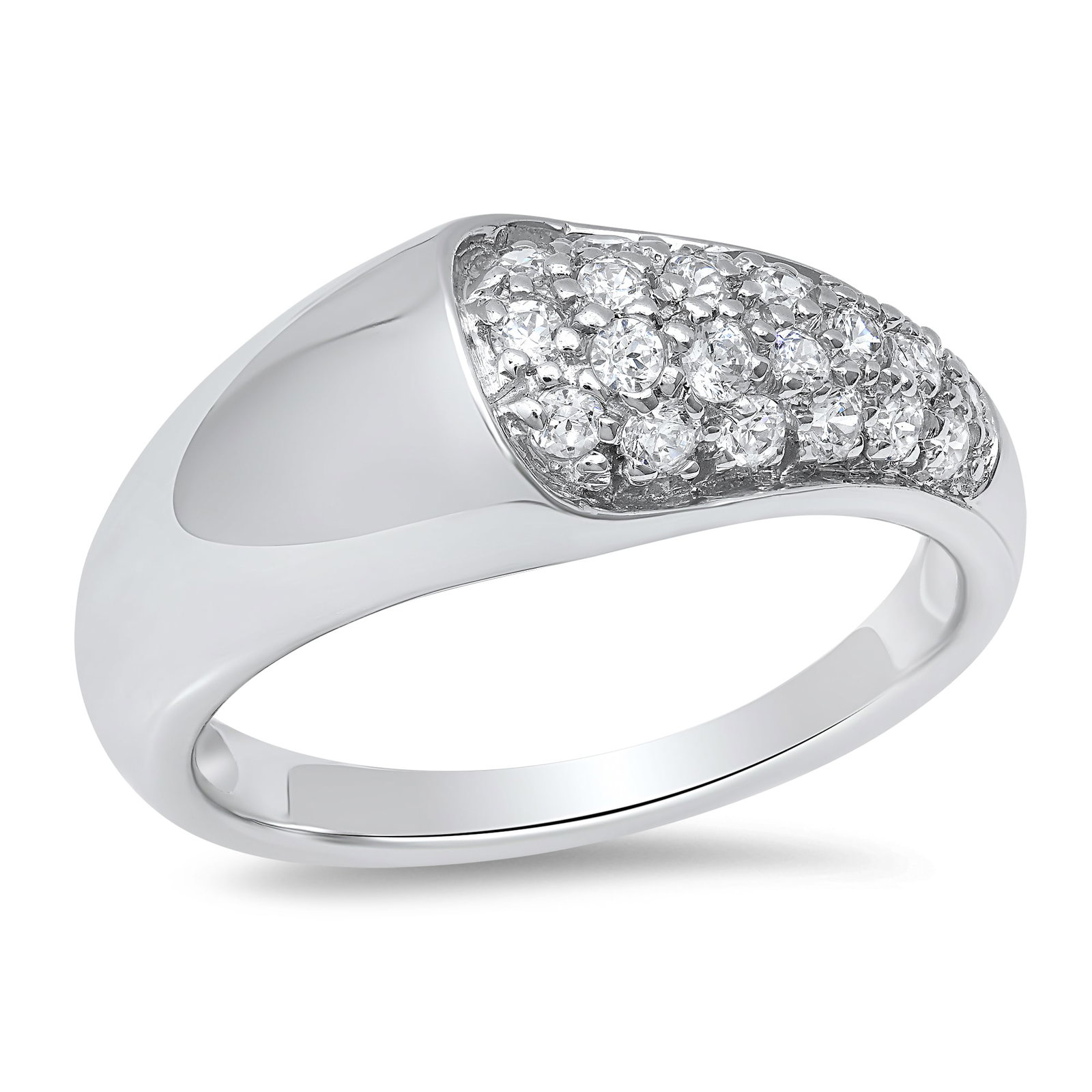 14K White Gold Ladies Ring with 0.50tcw Cubic Zirconia: Retail: $1,720.00 ****** 14K White Gold Ladies Ring with 0.50tcw Cubic Zirconia ****** Size: 9.5 / Metal: 14K White Gold / Total Item Weight: 5.8 Grams / Country Made: United States / / Main Stone: Cu