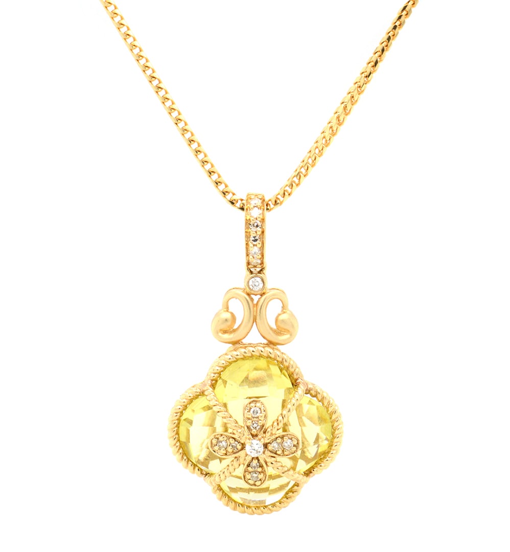 14K Yellow Gold Ladies Pendant with 11.15ct Citrine and 0.20tcw Adjacent Diamonds: Retail: $7,500.00 ****** 14K Yellow Gold Ladies Pendant with 11.15ct Citrine and 0.20tcw Adjacent Diamonds ****** Size: 16 / Metal: 14K Yellow Gold / Total Item Weight: 8.3 Grams / Country Made: Unite