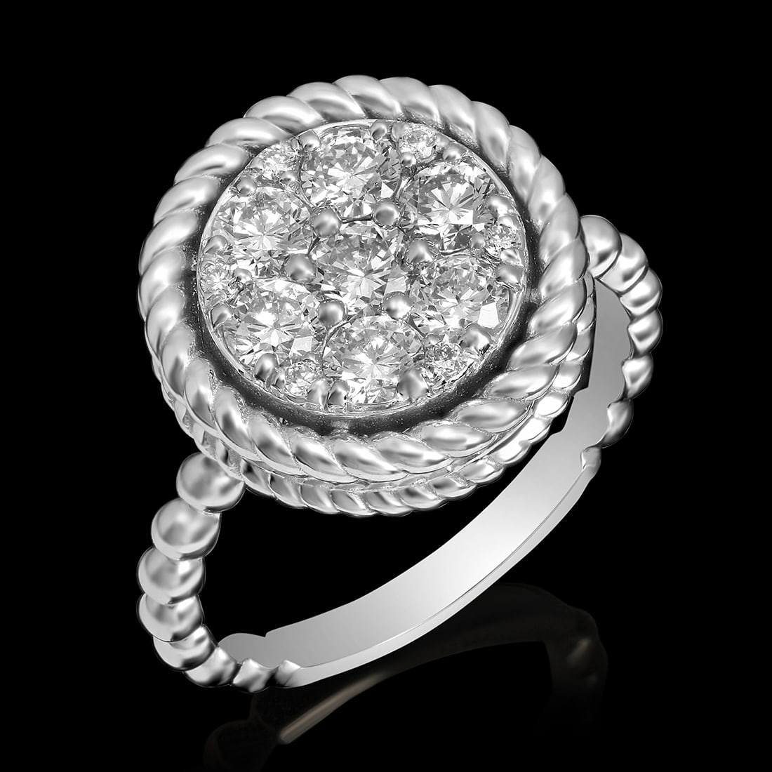 14k White Gold 1.09ct Diamond Ring: Retail: $4,510.00 ****** 14k White Gold 1.09ct Diamond Ring ****** Size: 7 / Metal: 14k White Gold / Total Item Weight: 5.7 Grams / Country Made: United States / / Main Stone: Diamond / Carat Total