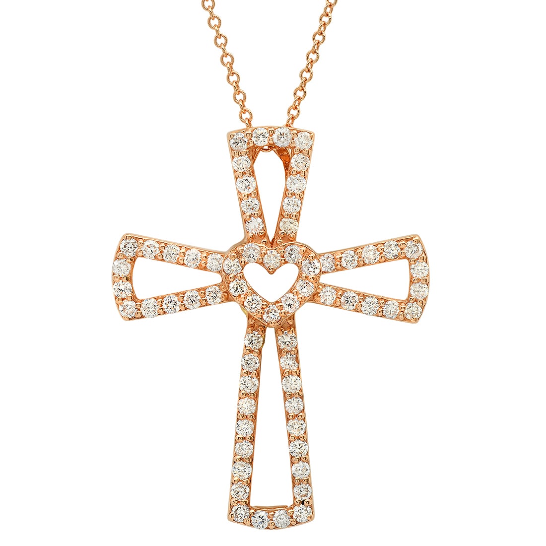 14K Rose Gold and 0.98ct Diamond Pendant: Retail: $3,435.00 ****** 14K Rose Gold and 0.98ct Diamond Pendant ****** Metal: 14K Rose Gold / Total Item Weight: 3.9 Grams / Country Made: United States / / Main Stone: Diamond / Carat Total Weight: