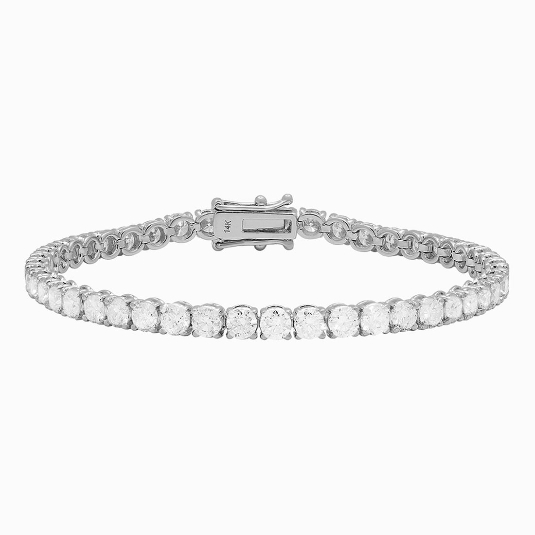 18k White Gold 8.74ct Diamond Tennis Bracelet (1 of 5)