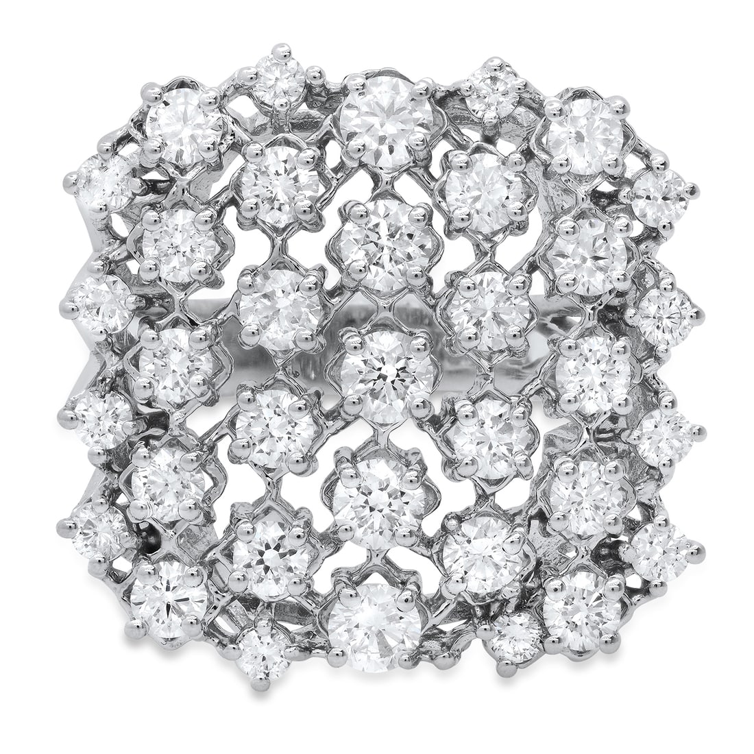 14K White Gold Setting with 3.35ct Diamond Ring - 2