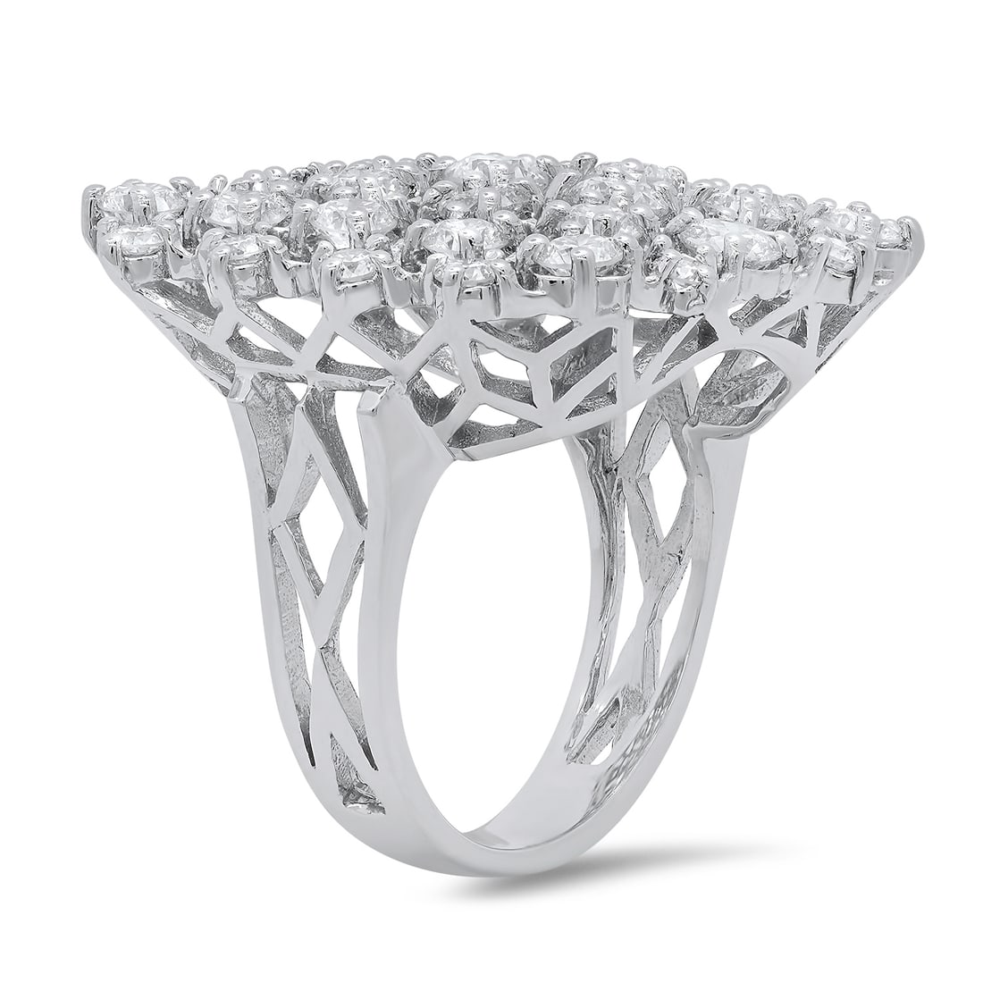 14K White Gold Setting with 3.35ct Diamond Ring - 3