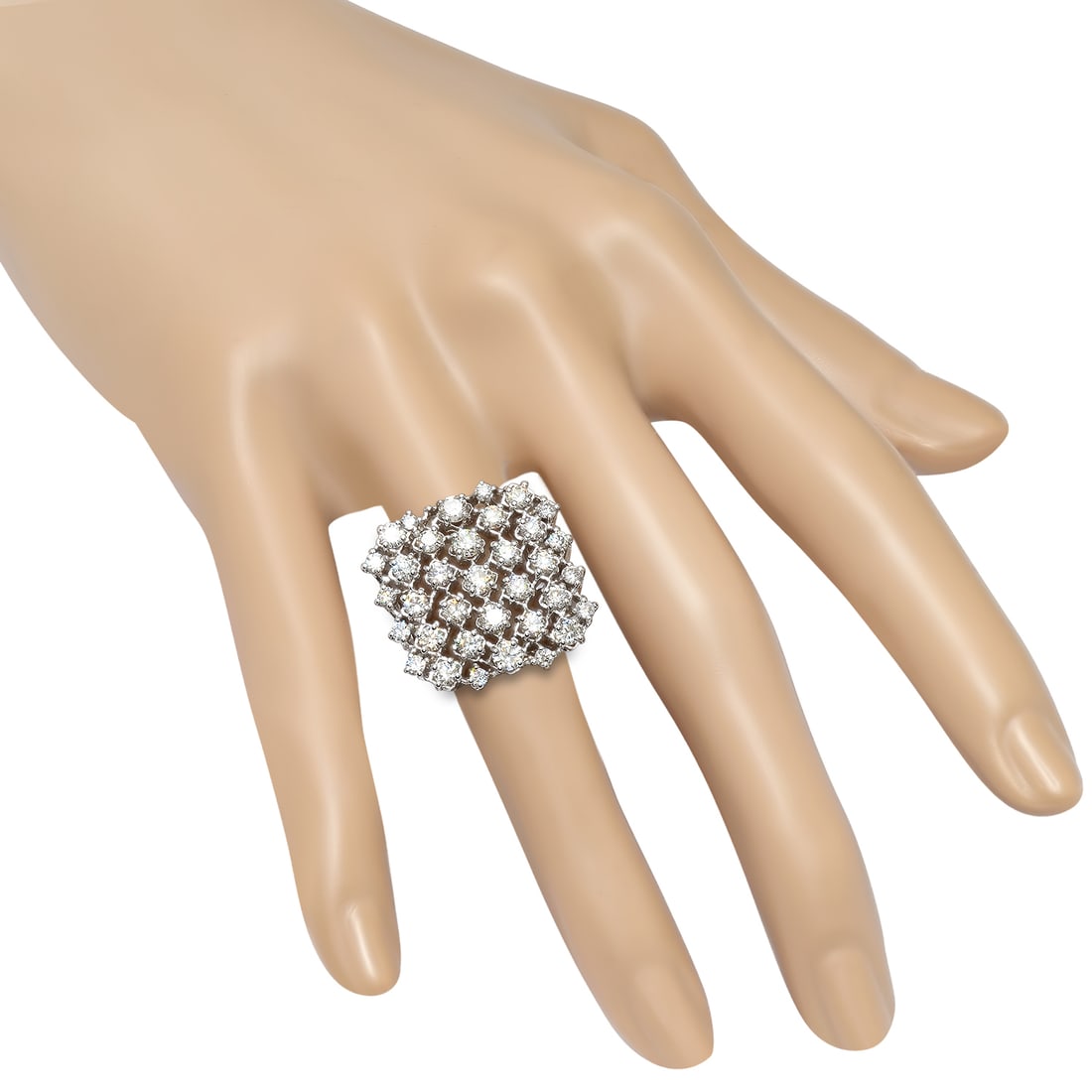 14K White Gold Setting with 3.35ct Diamond Ring - 4