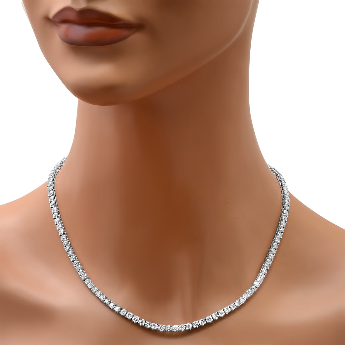 18K White Gold and 16.63ct Diamond Necklace - 3