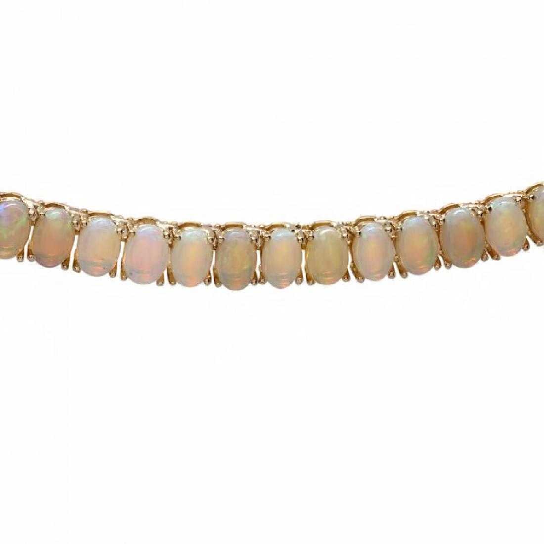 14K Yellow Gold and 29.79ct Opal Necklace - 2