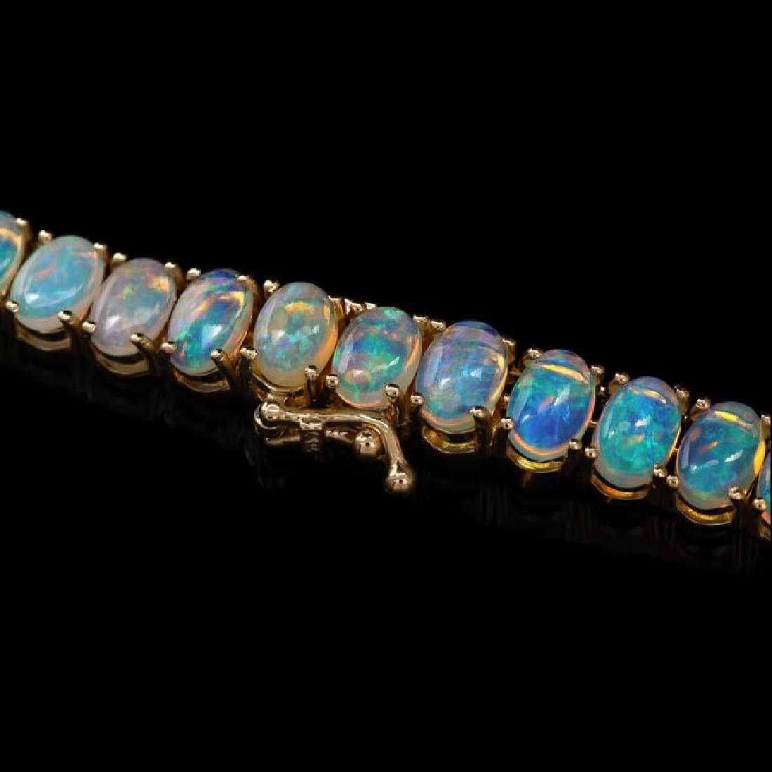 14K Yellow Gold and 29.79ct Opal Necklace - 3