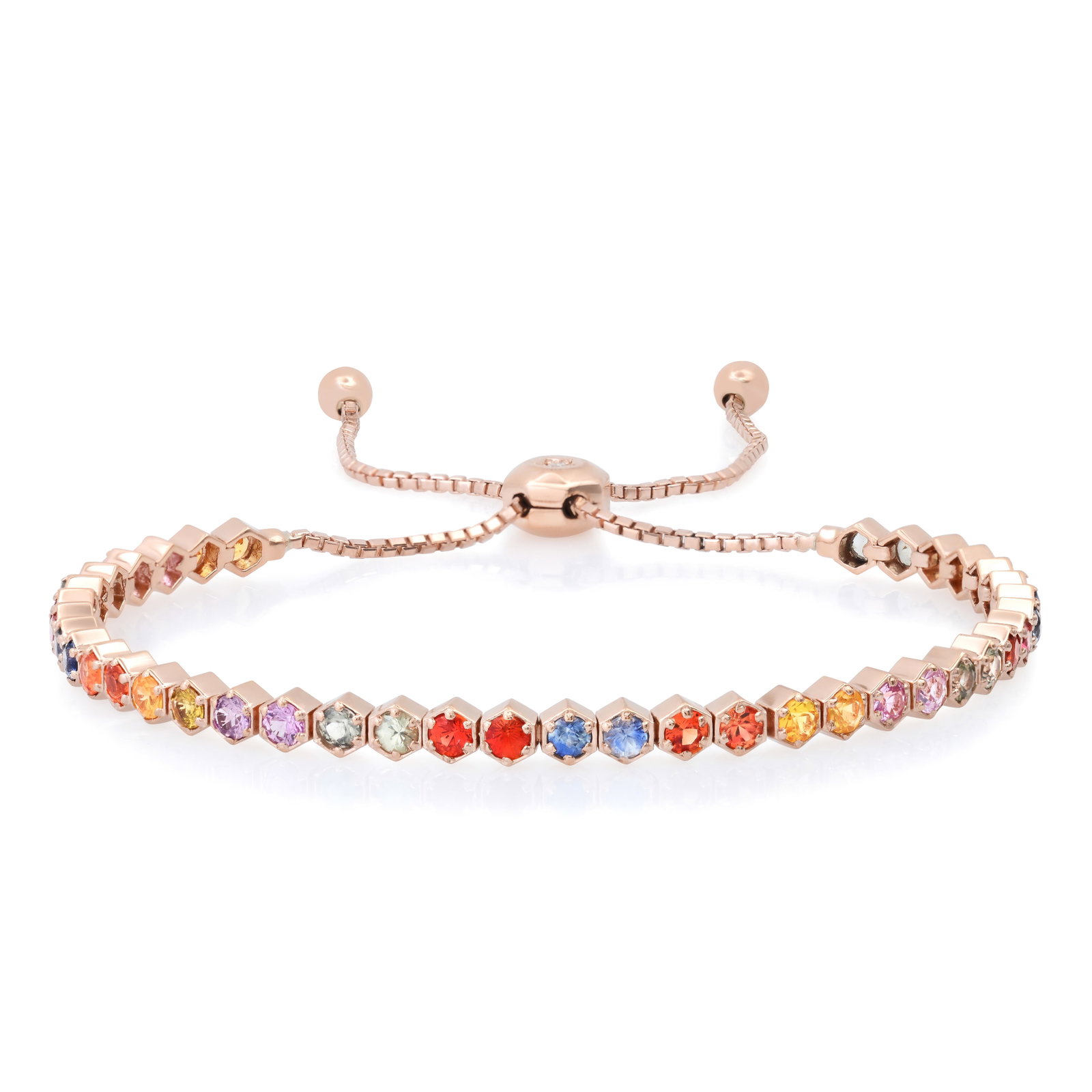 14K Rose Gold Setting with 3.44ct Sapphire and 0.04ct Diamond Bracelet: Retail: $7,650.00 ****** 14K Rose Gold Setting with 3.44ct Sapphire and 0.04ct Diamond Bracelet ****** Size: Adjustable / Metal: 14K Rose Gold / Total Item Weight: 9.0 Grams / Country Made: United