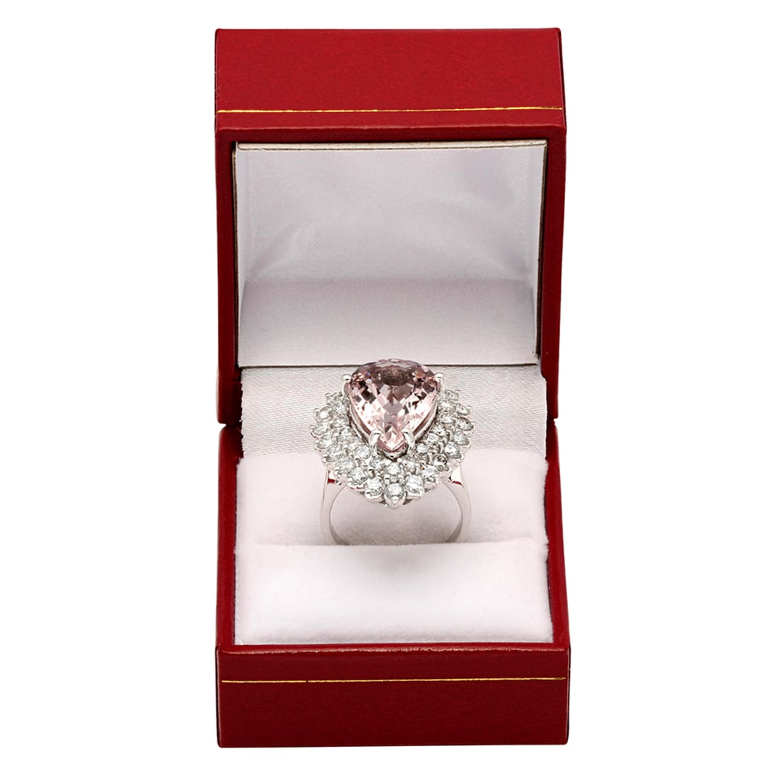 14k White Gold 7.62ct Kunzite 2.68ct Diamond Ring - 4