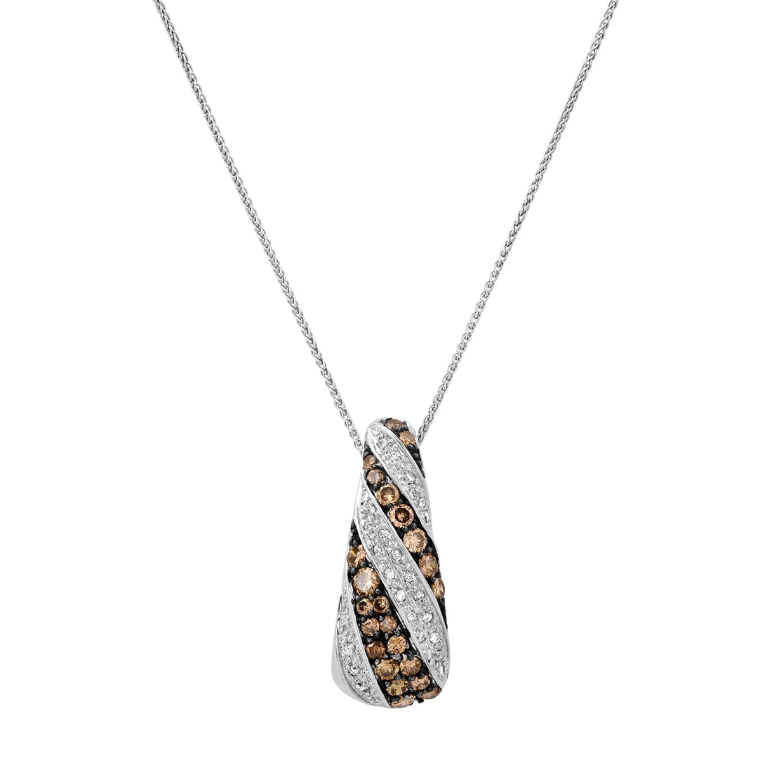 18K White Gold Setting with 1.04TCW Diamond Ladies Pendant: Retail: $4,982.00 ****** 18K White Gold Setting with 1.04TCW Diamond Ladies Pendant ****** Size: 18 14K White Gold Chain / Metal: 18K White Gold / Total Item Weight: 5.8 Grams / Country Made: United S