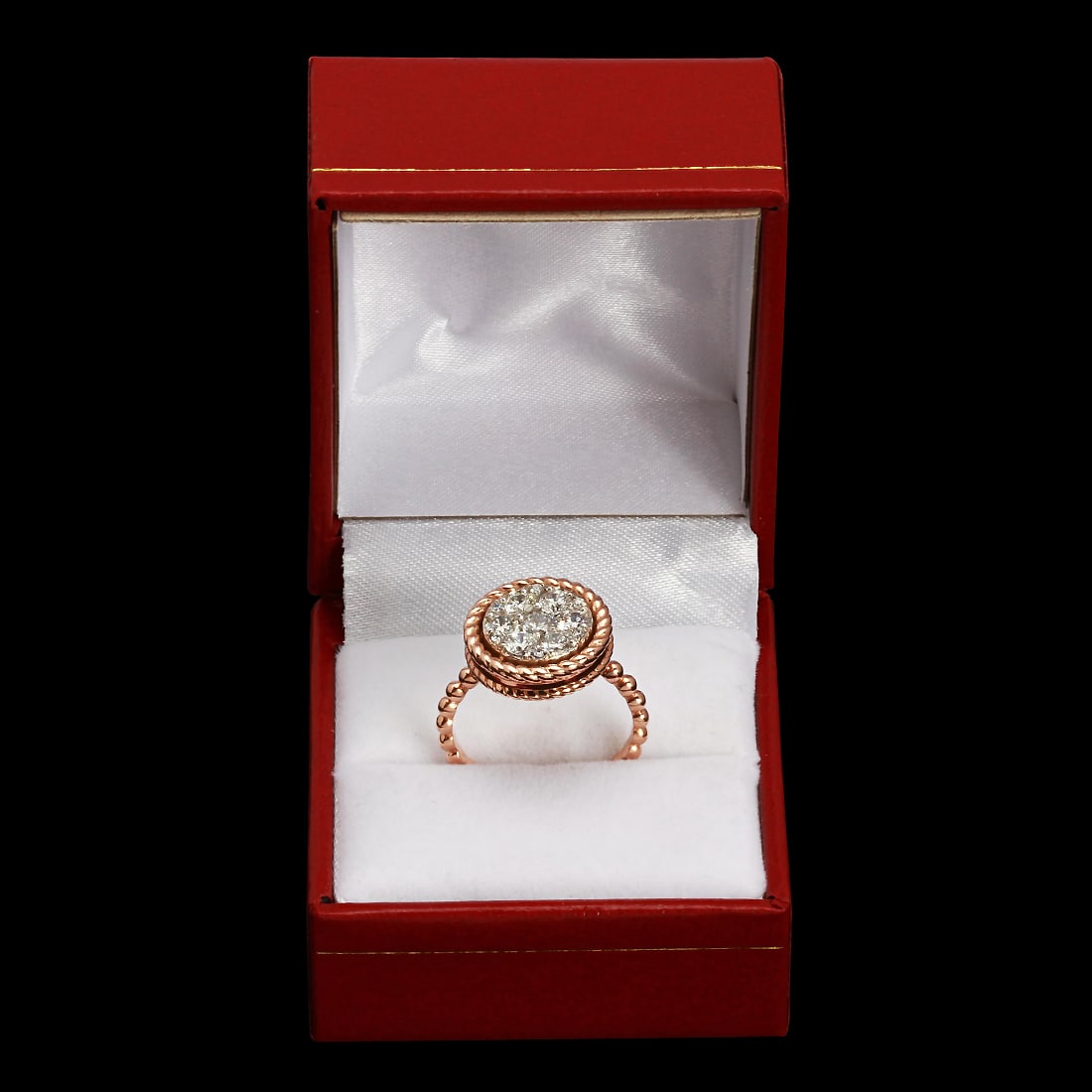 14k Rose Gold 1.09ct Diamond Ring - 5