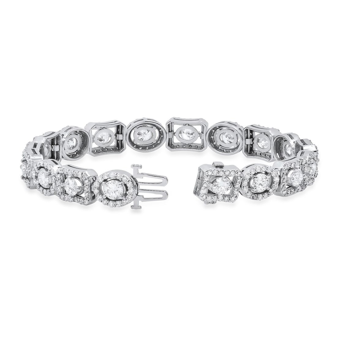 14K White Gold Setting with 9.36ct Diamond Bracelet - 2