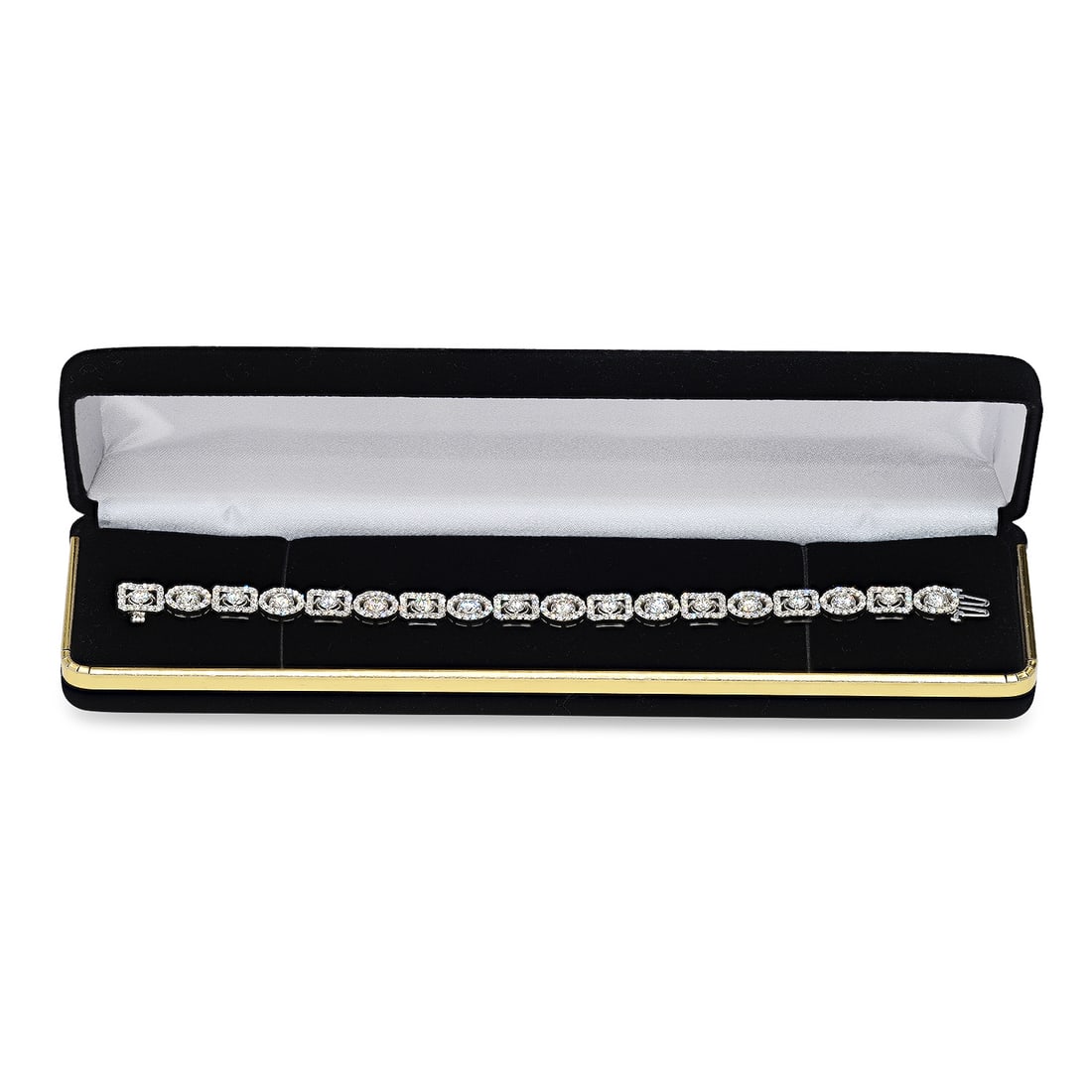 14K White Gold Setting with 9.36ct Diamond Bracelet - 4