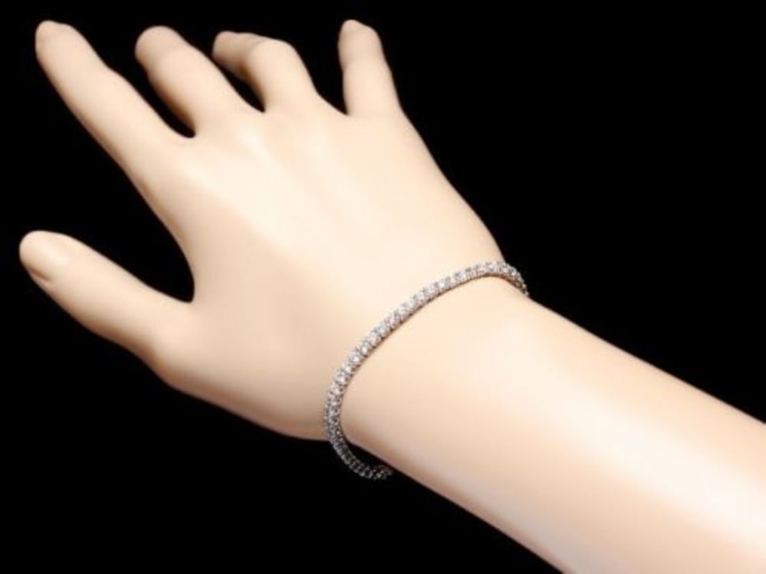 18K Gold 4.56ct Diamond Bracelet - 4