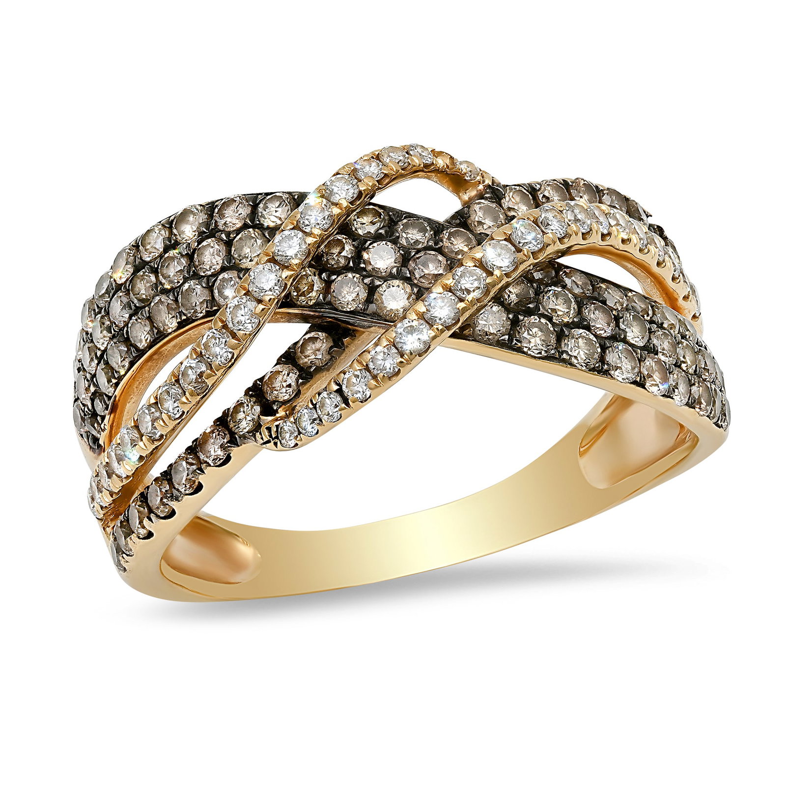 14K Yellow Gold Ladies Ring with 0.92tcw Diamonds (1 of 4)