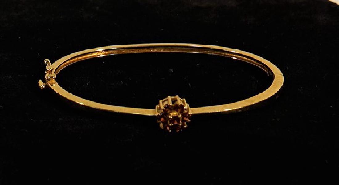 14 KT Gold Bracelet with Garnets (1 of 2)