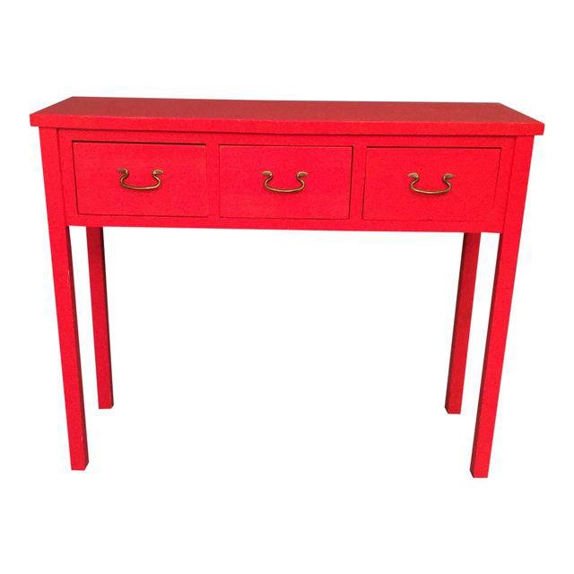 Modern Red Asian Style Console Table (1 of 8)