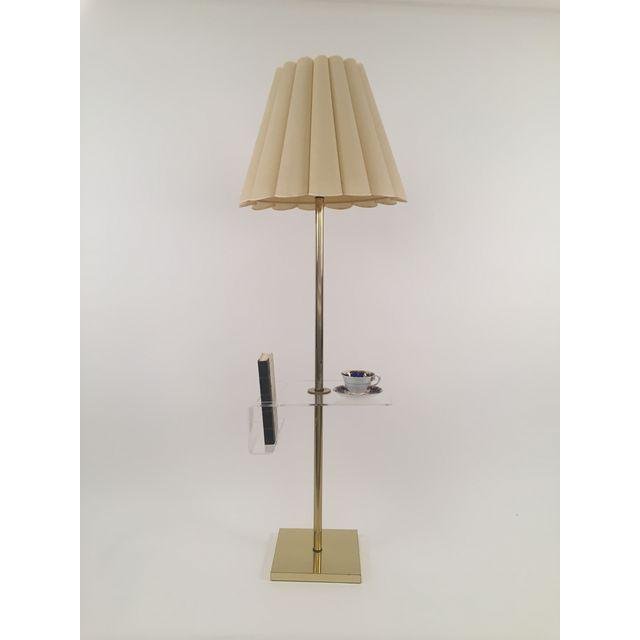 Hollywood Regency Floor Lamp Lucite Holder (1 of 7)