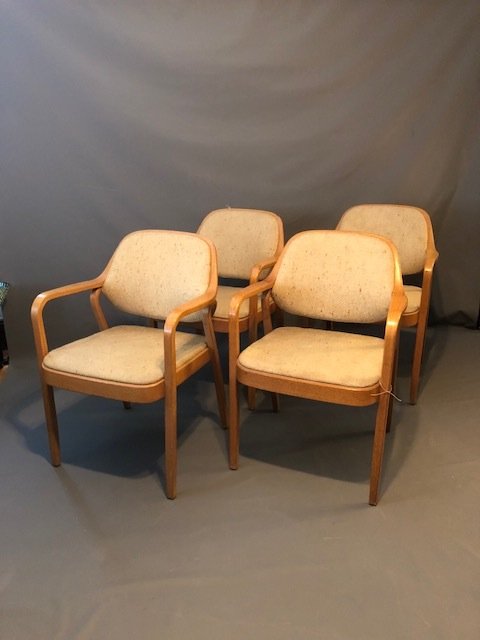 Mid-Century set of 4 Knolls chairs (1 of 8)