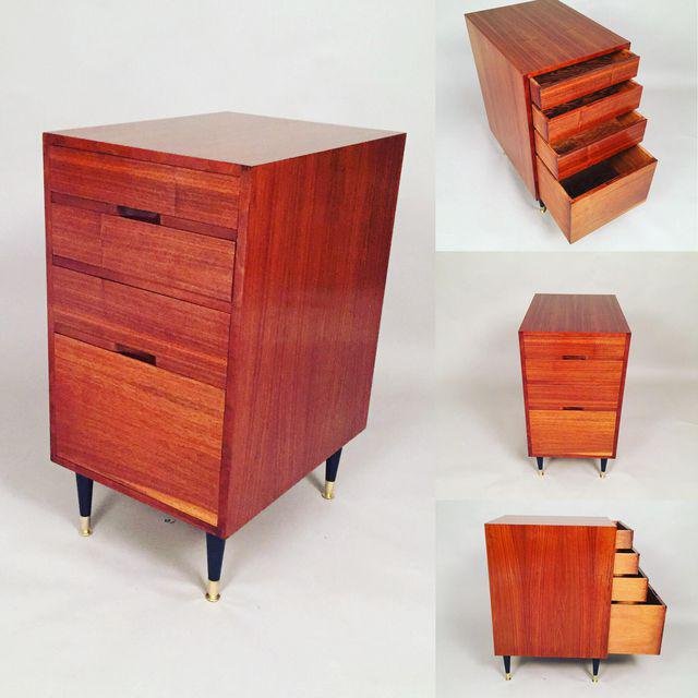 Mid-Century Walnut Filing Cabinet (1 of 9)