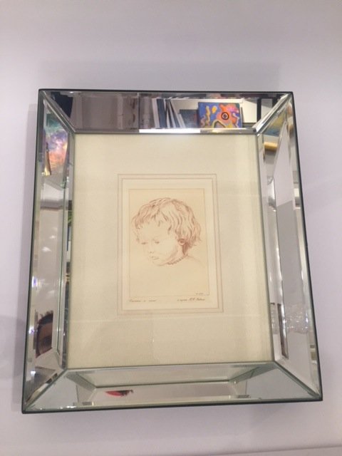 Contemporary Modern Print in a mirror frame (1 of 5)