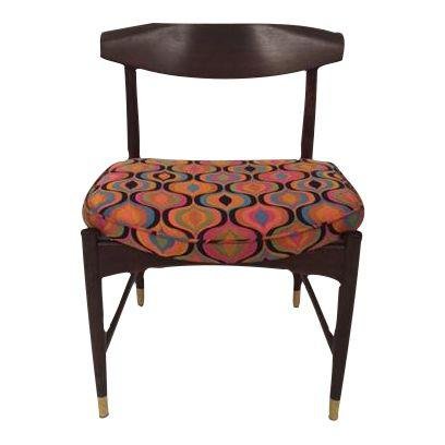 Selig Mid-Century Modern Restored Chair: Stunning Mid-Century "Selig" original restored chair with new fabric. Chair is stamped in the bottom. This is how they made chairs back thenDimensions Dimensions 21.5W × 21D × 30H