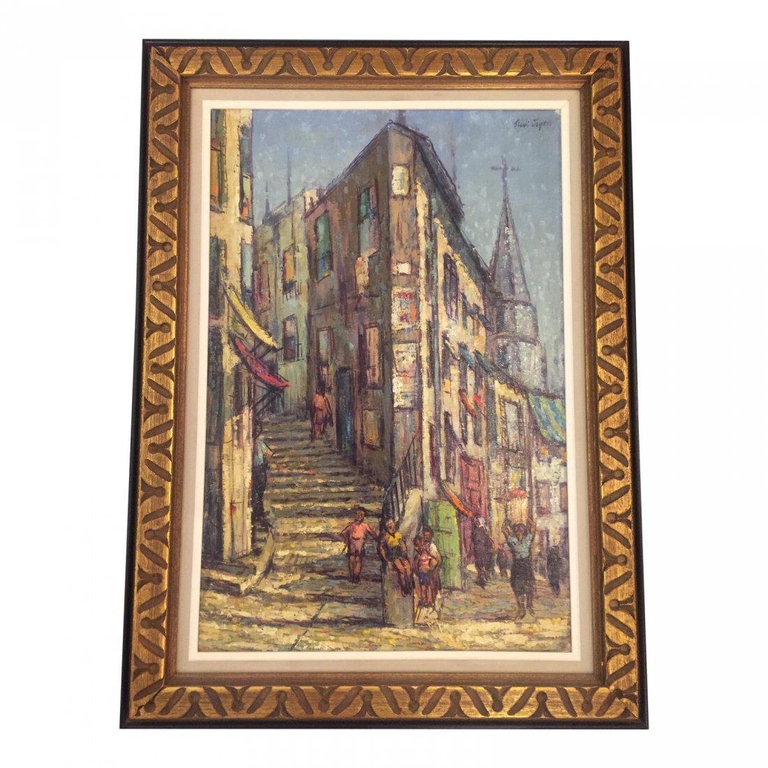Sibri Joycei Street Scene Impressionist Oil Painting (1 of 7)