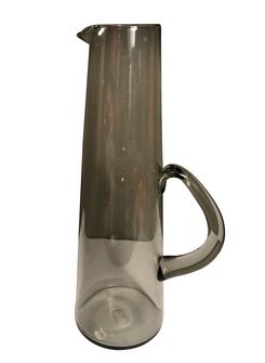 Mid Century Hand Blown Glass Pitcher in Gray Shade (1 of 3)