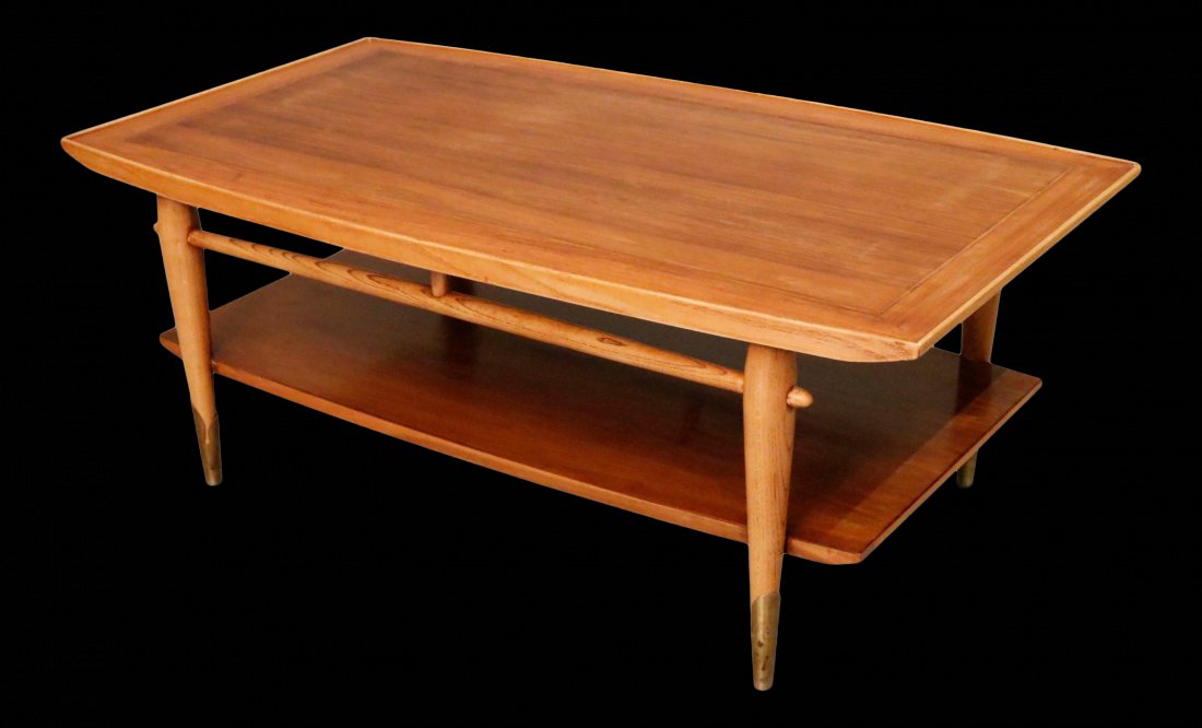 Mid-Century Curated Walnut Coffee Table With Shelf on t (1 of 4)