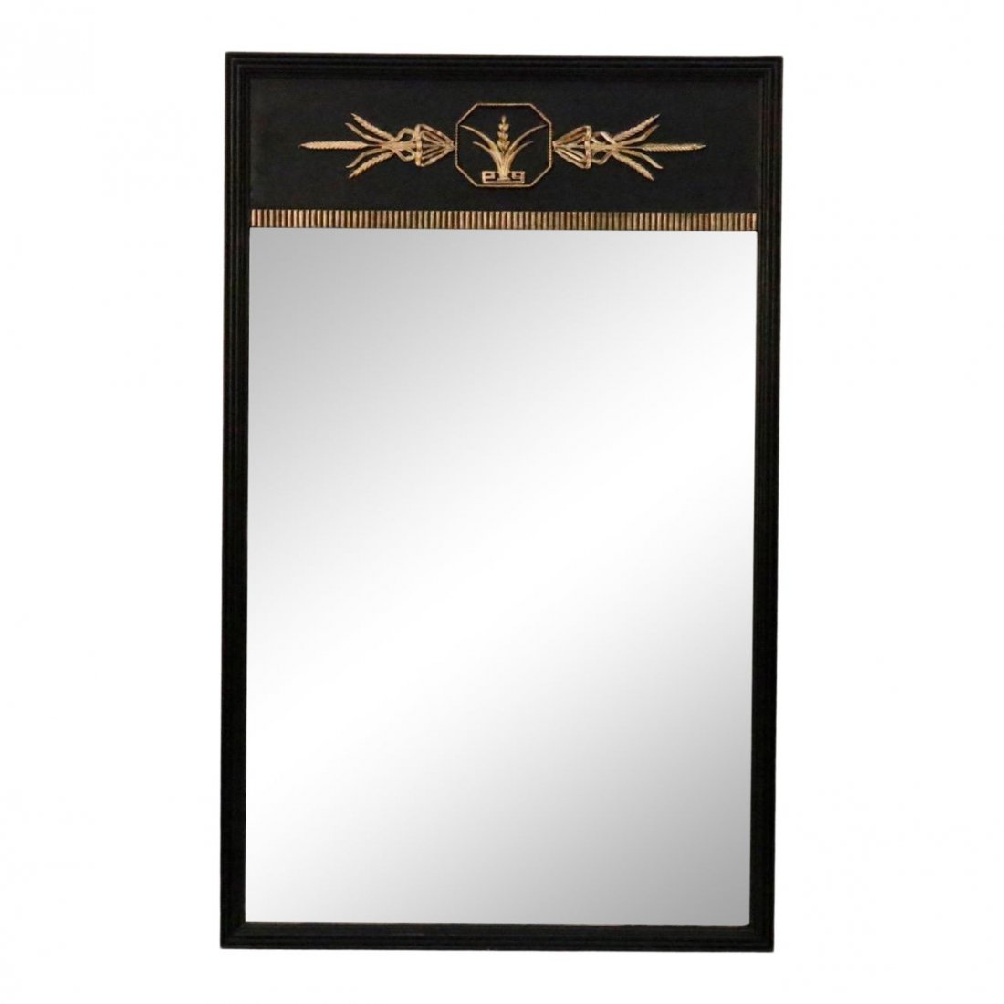 Neoclassic Black and Gold Detail Wood Framed Mirror (1 of 3)