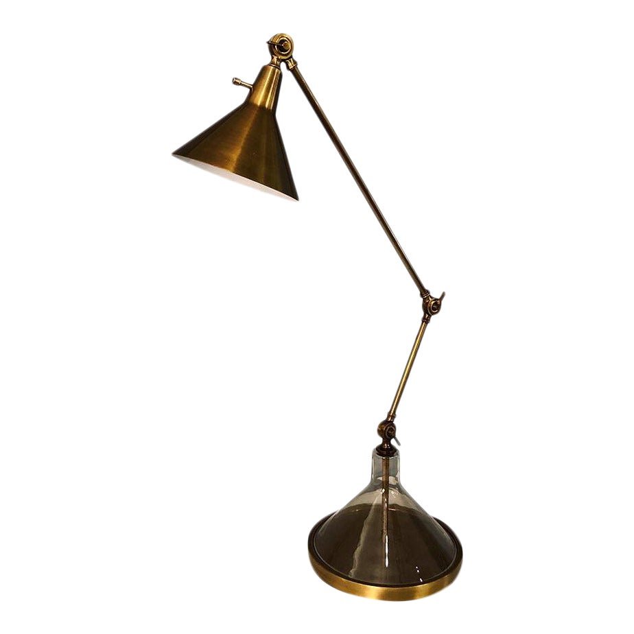 Mid-Century Retro Adjustable Brass Desk Lamp (1 of 4)