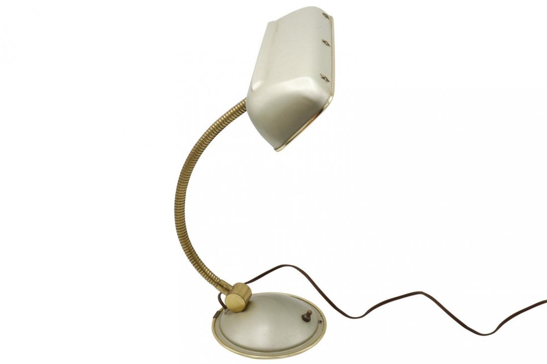 Mid century metal and brass adjustable desk lamp (1 of 3)