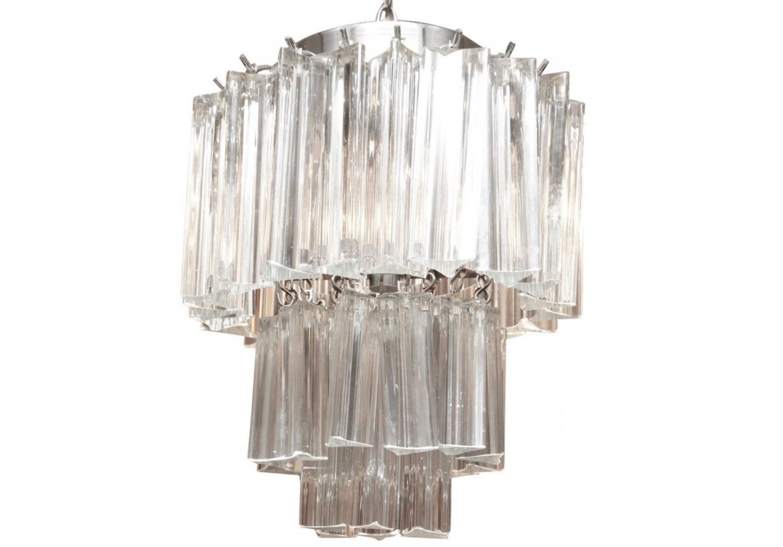 Mid century Vannini Marano Crystal Prism chandelier (1 of 3)