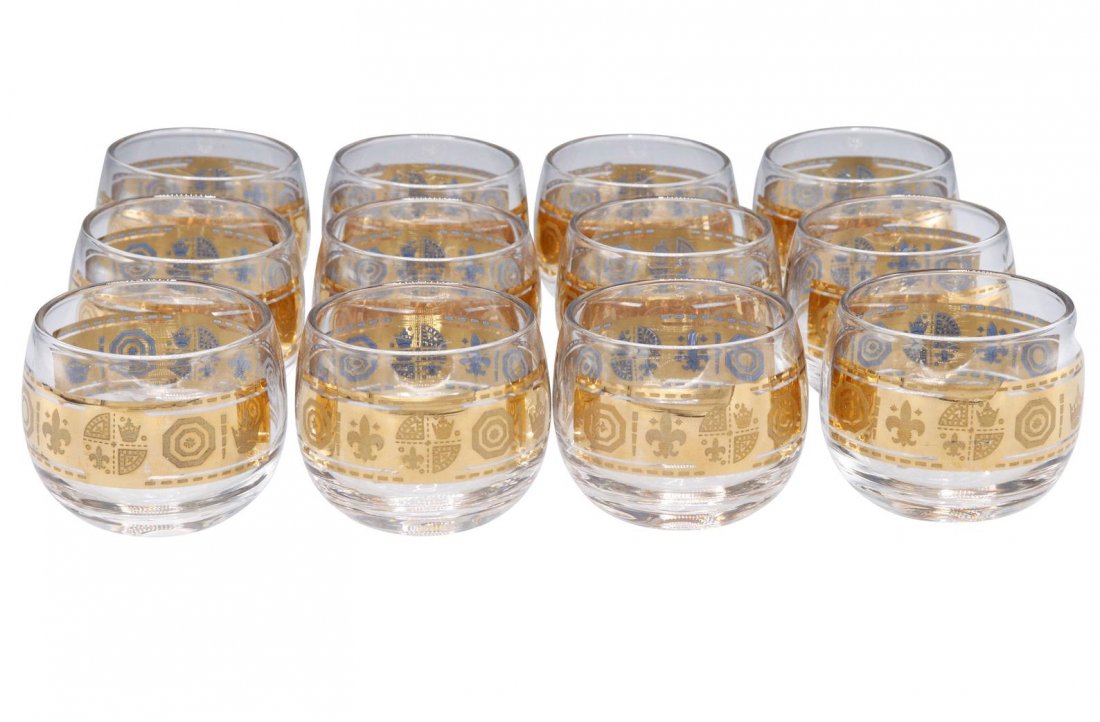 Mid-Century set of 8 low tumbler glass (1 of 3)