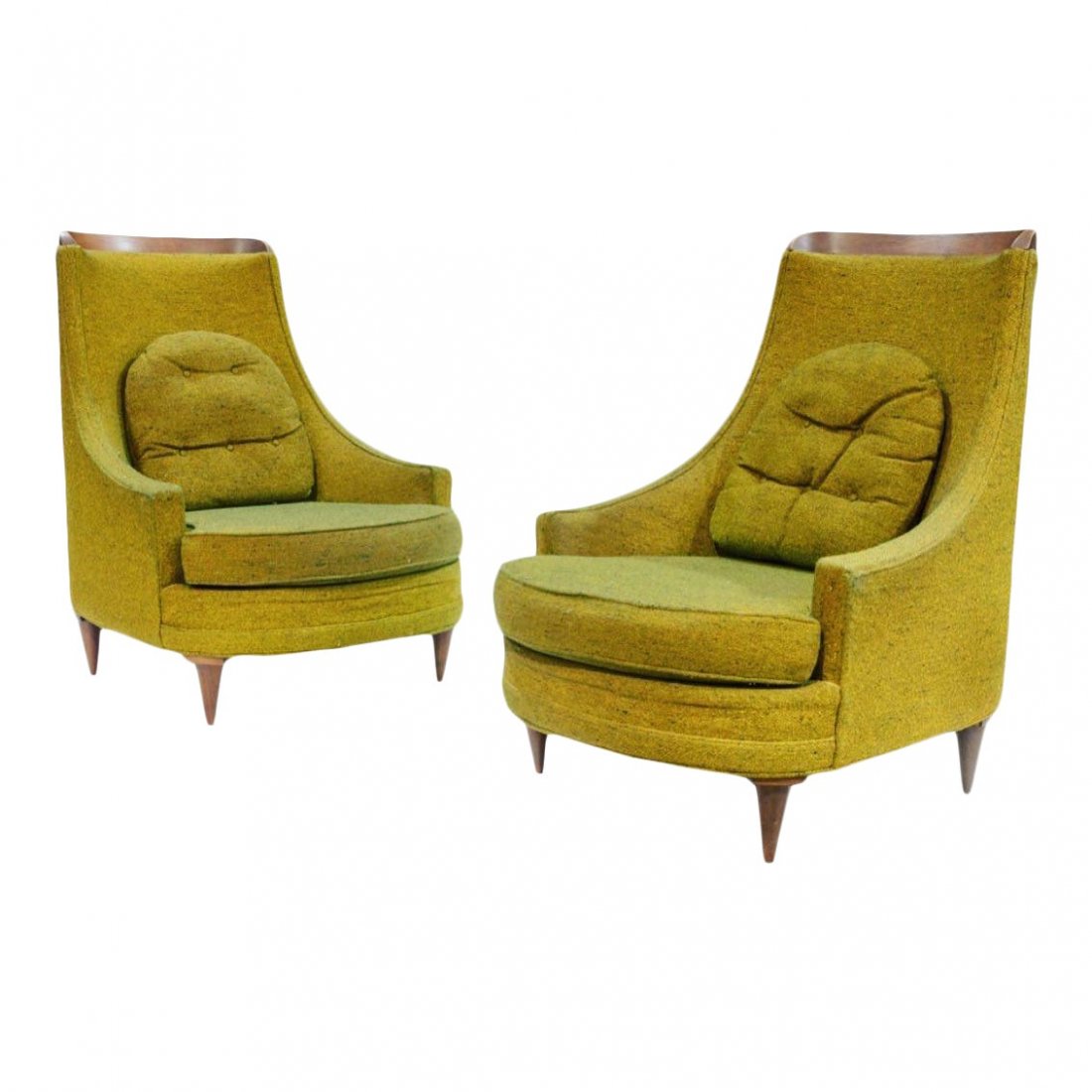 Mid-Century High Back Selig Imperial Lounge Chairs Pair: Mid-Century High Back Selig Imperial Lounge Chairs - a Pair designed by Selig