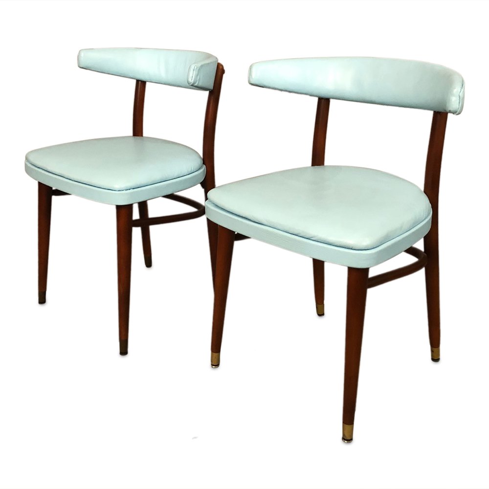 Mid-Century Dinning chairs PAIR: 1960'S Mid-Century Dinning chairs PAIR Designed by thonet. 18W x 17D x 29H. Seat 18.5 inches high.