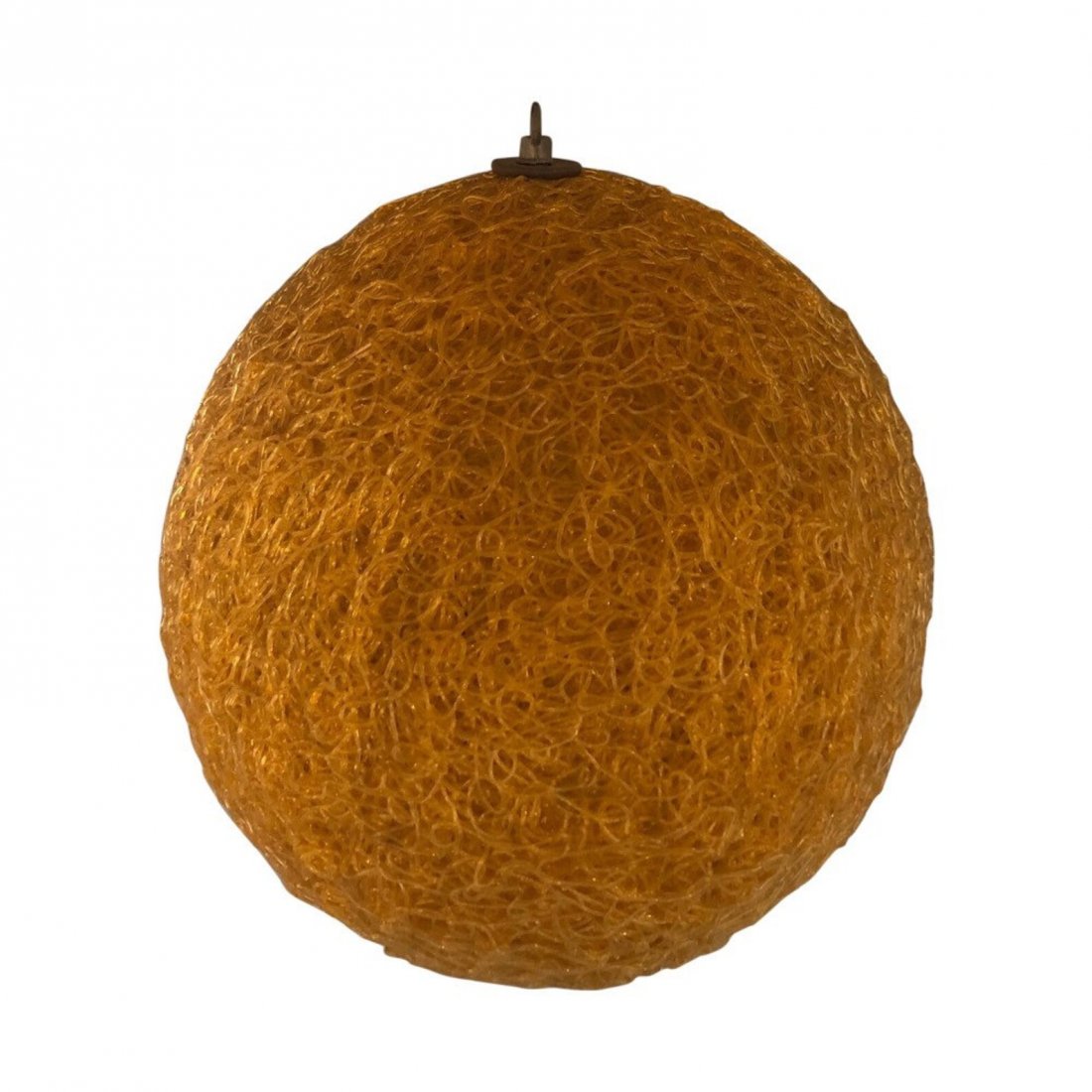 SPAGHETTI GRAIN “ Mid Century Pendant Light in orange (1 of 2)